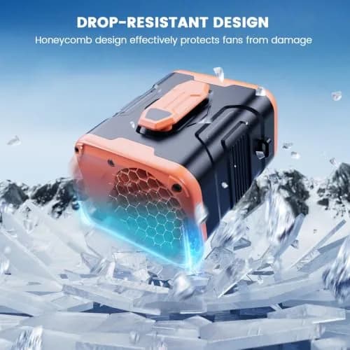 coldSky Upgraded Waist Fan 5 Speeds Clip On Fan, 24 Hrs Cooling for Outdoor thumbnail 5