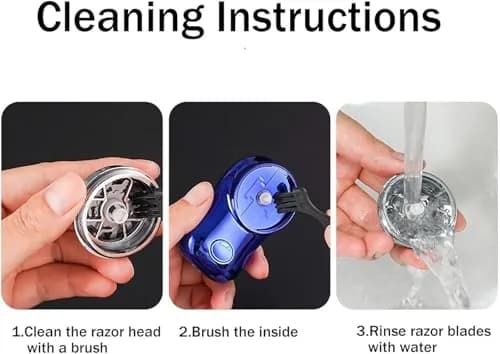 Reodolop Mini Electric Shaver Rotary USB C Rechargeable Lightweight for Travel & Office thumbnail 3