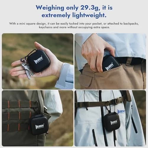 WUBEN G5 Flashlight Holster, EDC Portable Mini Flashlight Pouch 75*75*30mm | Water-Resistant EVA Storage Case with Carabiner Clip thumbnail 8