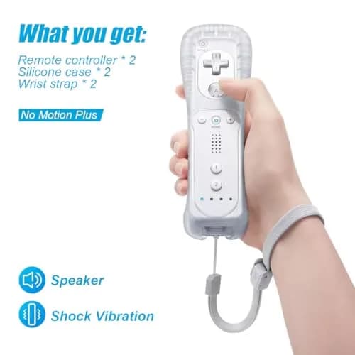 TIANHOO Wii Controller 2 Pack | Precise Motion-Sensing, Upgraded Version for Wii/Wii U, White (≤120 chars) thumbnail 3