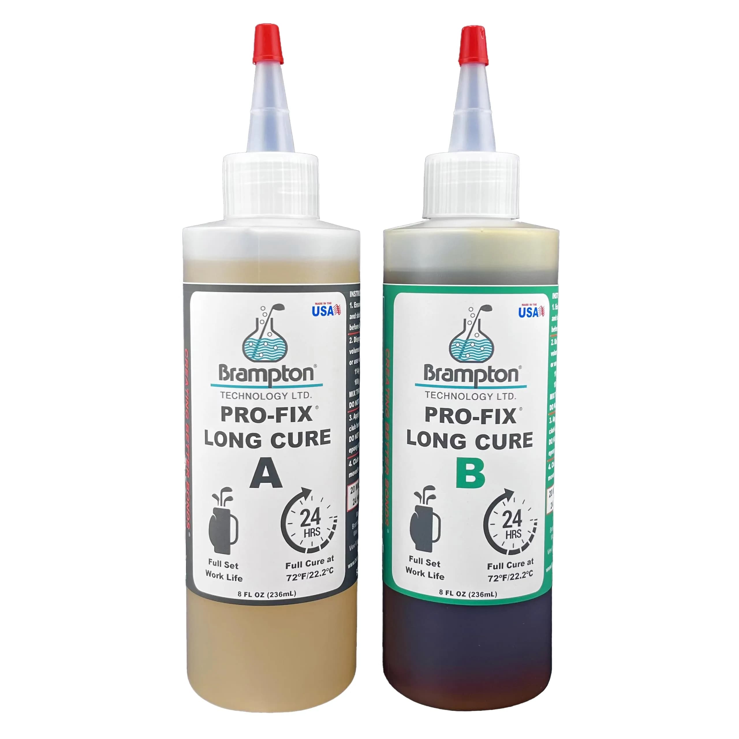 BRAMPTON TECHNOLOGY, LTD. PRO-FIX Long Cure Golf Epoxy 16 oz | Extra Strength, Impact Resistant, 20-Min Work Life — 16 oz