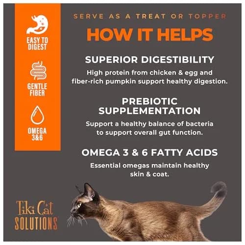 Tiki Cat Solutions Cat Supplement Digestion Chicken & Egg 5.6 oz | Supports Digestive Health with Prebiotics thumbnail 4