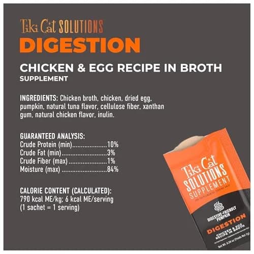 Tiki Cat Solutions Cat Supplement Digestion Chicken & Egg 5.6 oz | Supports Digestive Health with Prebiotics thumbnail 2