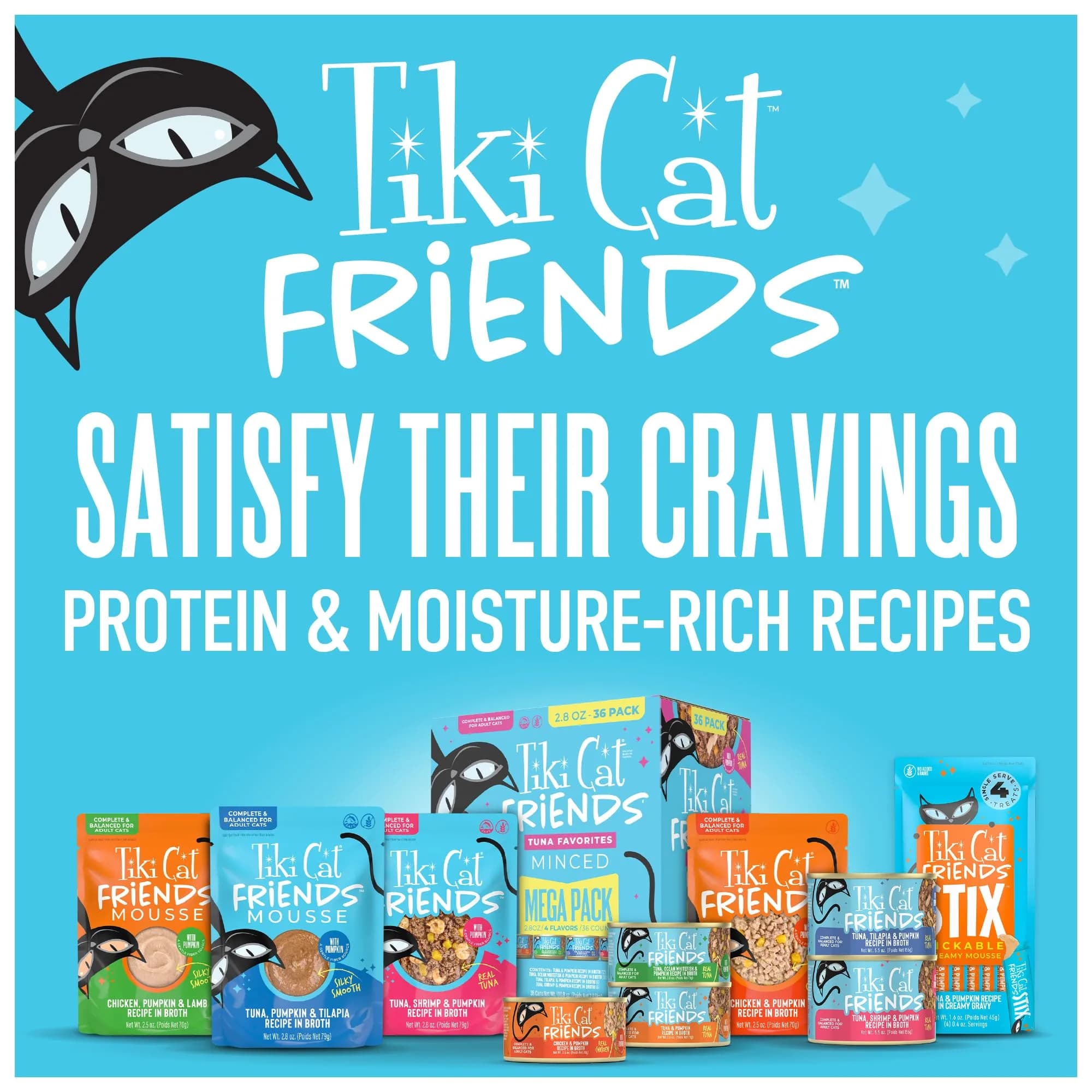 Tiki Cat Friends Wet Cat Food, Tuna Favorites, 2.8oz, 36ct | Grain-Free, High Moisture, Protein-Rich thumbnail 9