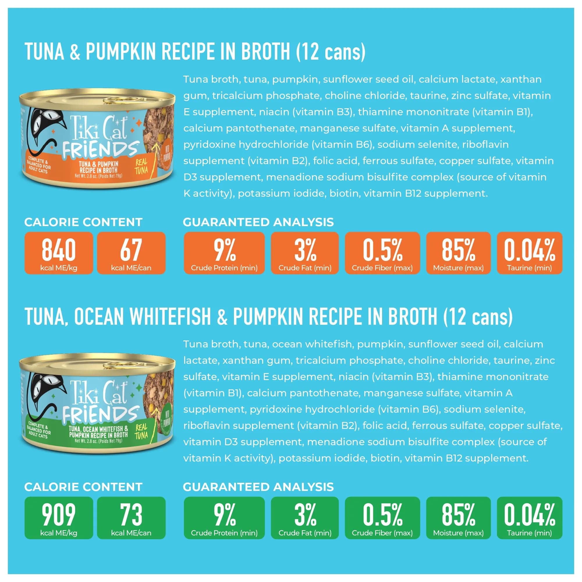 Tiki Cat Friends Wet Cat Food, Tuna Favorites, 2.8oz, 36ct | Grain-Free, High Moisture, Protein-Rich thumbnail 2