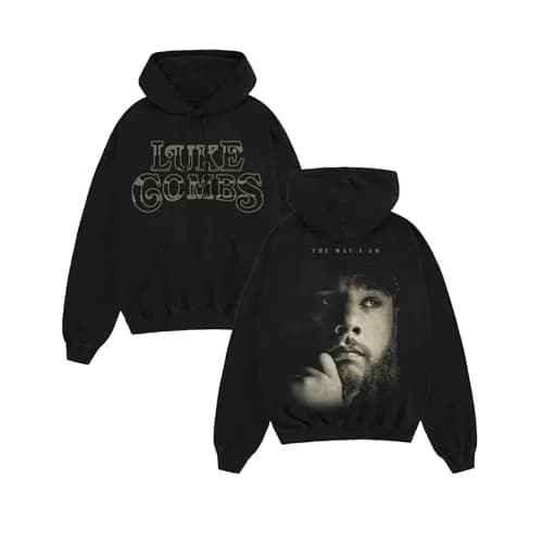 Luke Combs The Way I Am Album Cover Hoodie, Black, Medium | Official Merch, Unisex Fit thumbnail 1