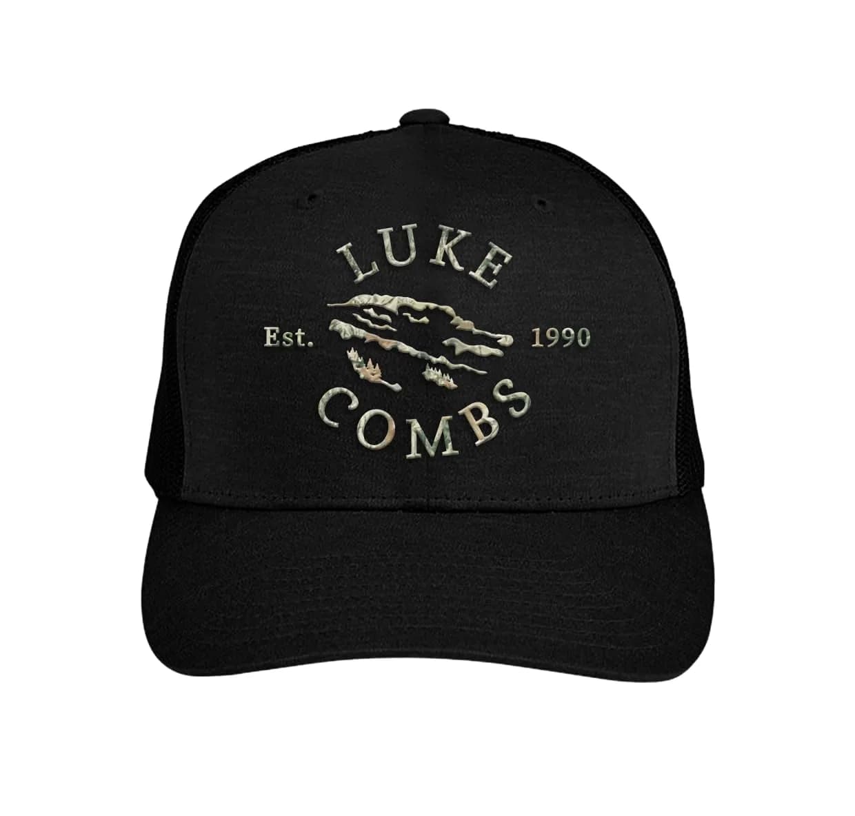 Luke Combs Official Est 1990 Trucker Hat, Black | Adjustable Mesh Cap for Men & Women — Est 1990