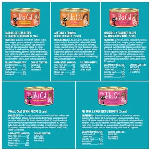 Tiki Cat Wet Cat Food Mega Pack, Seafood Selects, 2.8 oz (24) | Protein-Rich, Grain-Free, Hydrating thumbnail 4