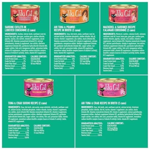 Tiki Cat Wet Cat Food Mega Pack, Seafood Selects Variety Pack, 2.8 oz (36) | Protein-Rich, Grain-Free, Hydrating for Cats thumbnail 4