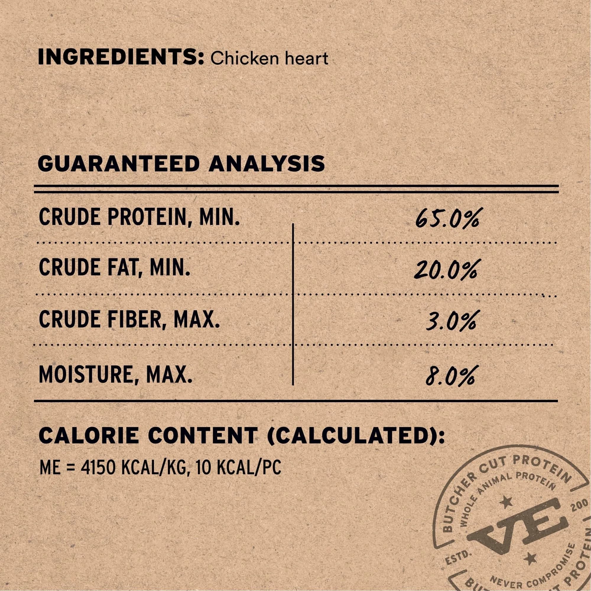 Vital Essentials Freeze Dried Raw Chicken Hearts Cat Treats 2.75 oz (78 g) | Single Ingredient Protein Boost - view 3