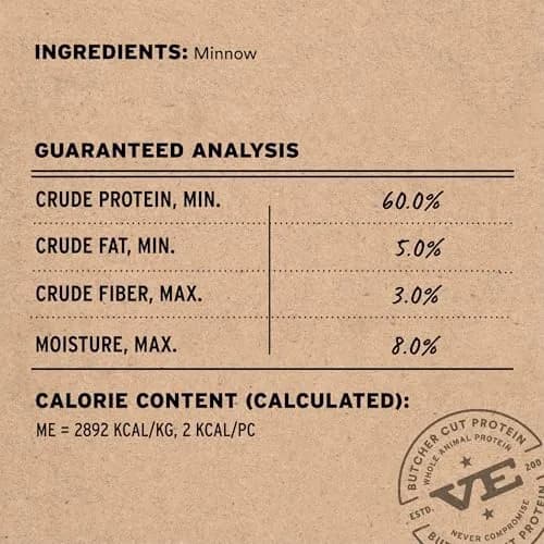 Vital Essentials Freeze Dried Minnows Cat Treats 1.5 oz (42.5 g) | Single Ingredient Raw Protein thumbnail 3