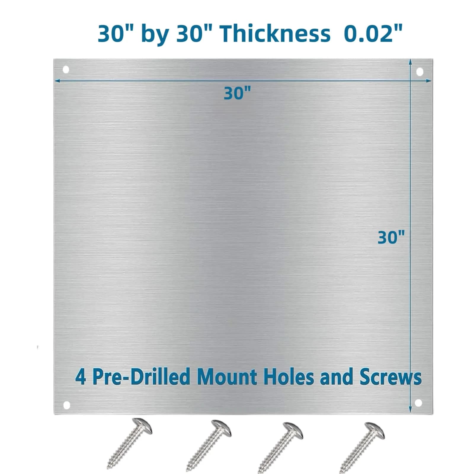 Generic 30x30 Inch Reversible Stainless Steel Backsplash for Kitchen Wall | Splatter Guard for Clean Cooking - view 2