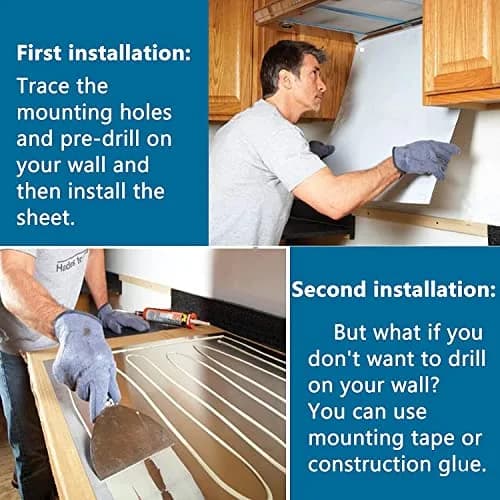 Generic 24 x 36-inch Reversible Stainless Steel Backsplash | Splatter Guard for Kitchen Walls thumbnail 7