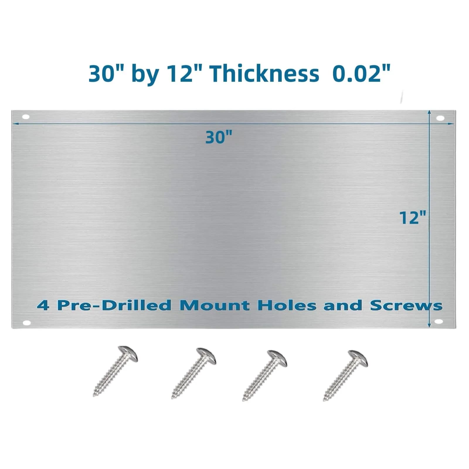 Generic Stainless Steel Kitchen Backsplash 30x12 Inch | Splatter Guard for Easy Cleaning - view 2