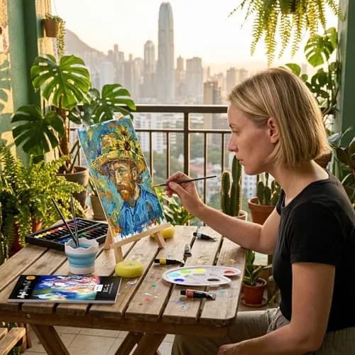 Nicpro 92PCS Acrylic Paint Canvas Set for Adults | 48 Paints, 8"x10" Canvas Panels, Artist Supplies Kit thumbnail 2