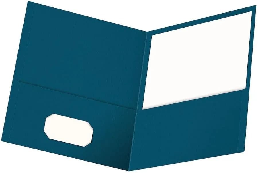 Oxford Twin-Pocket Folders, Blue, Letter Size, 125 Count | Textured Paper for Organized Students