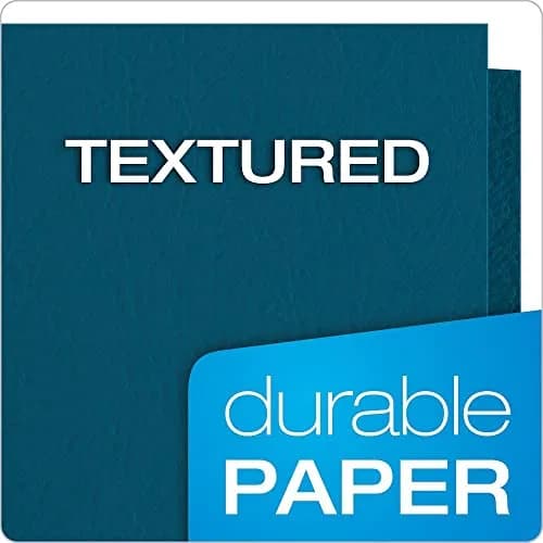 Oxford Twin-Pocket Folders, Blue, Letter Size, 125 Count | Textured Paper for Organized Students thumbnail 4