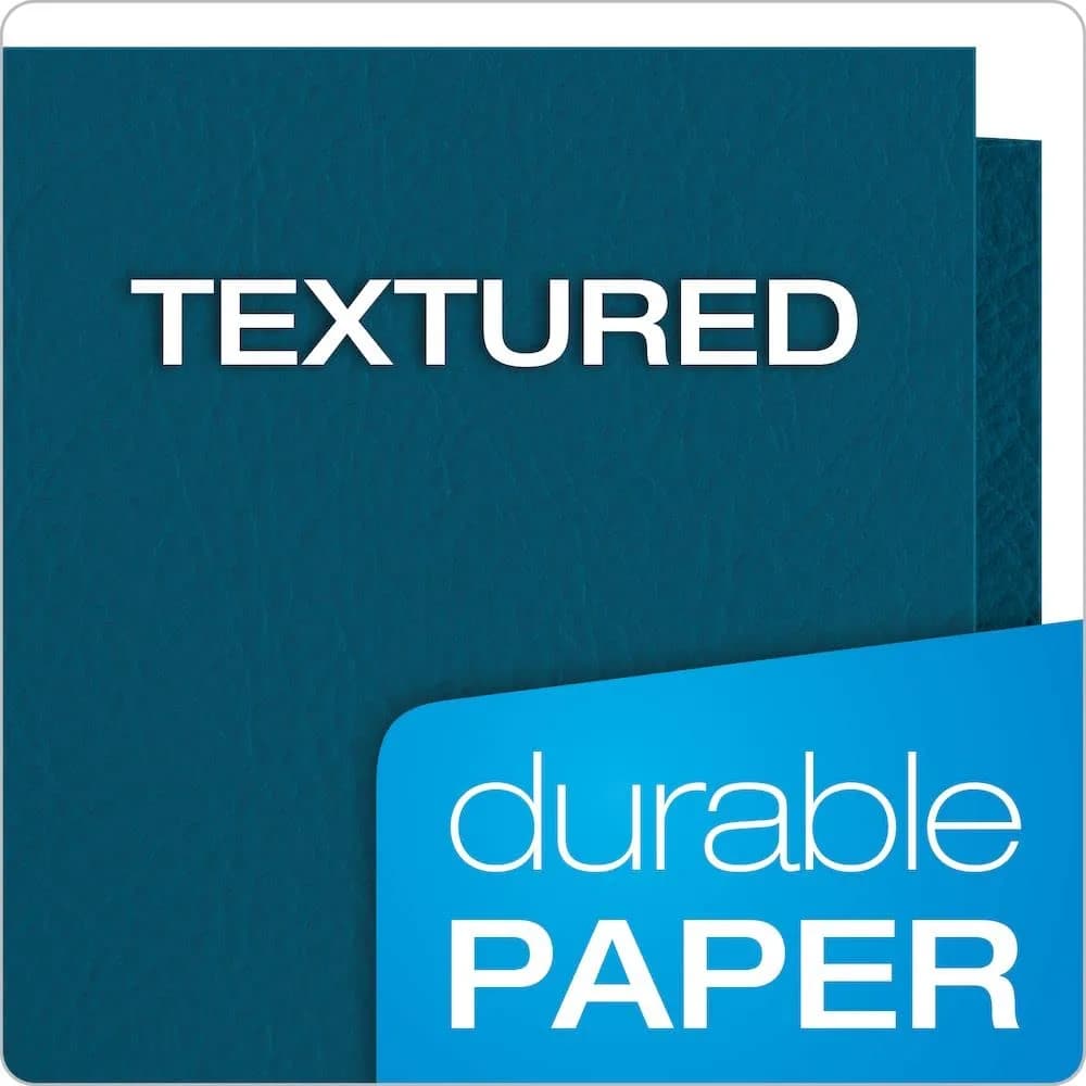Oxford Textured Paper Twin-Pocket Folders, Letter Size, Blue, 100 Sheets Capacity, 25 Count (Pack of 5) | USA Imported Stationery - view 4