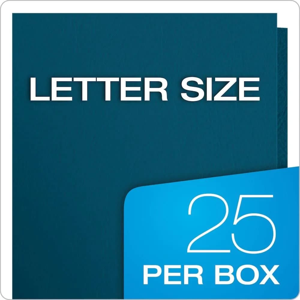 Oxford Textured Paper Twin-Pocket Folders, Letter Size, Blue, 100 Sheets Capacity, 25 Count (Pack of 5) | USA Imported Stationery - view 7