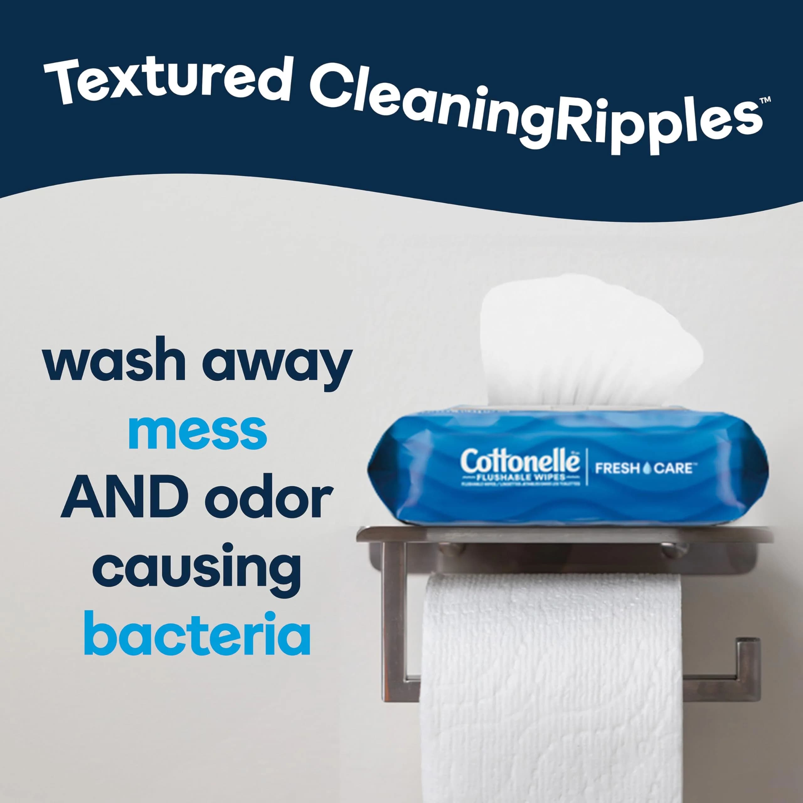 Cottonelle Fresh Care Flushable Wet Wipes, 4 Flip-Top Packs, 42 Wipes Per Pack (168 Total Wipes) | Gentle Skin Care - view 5