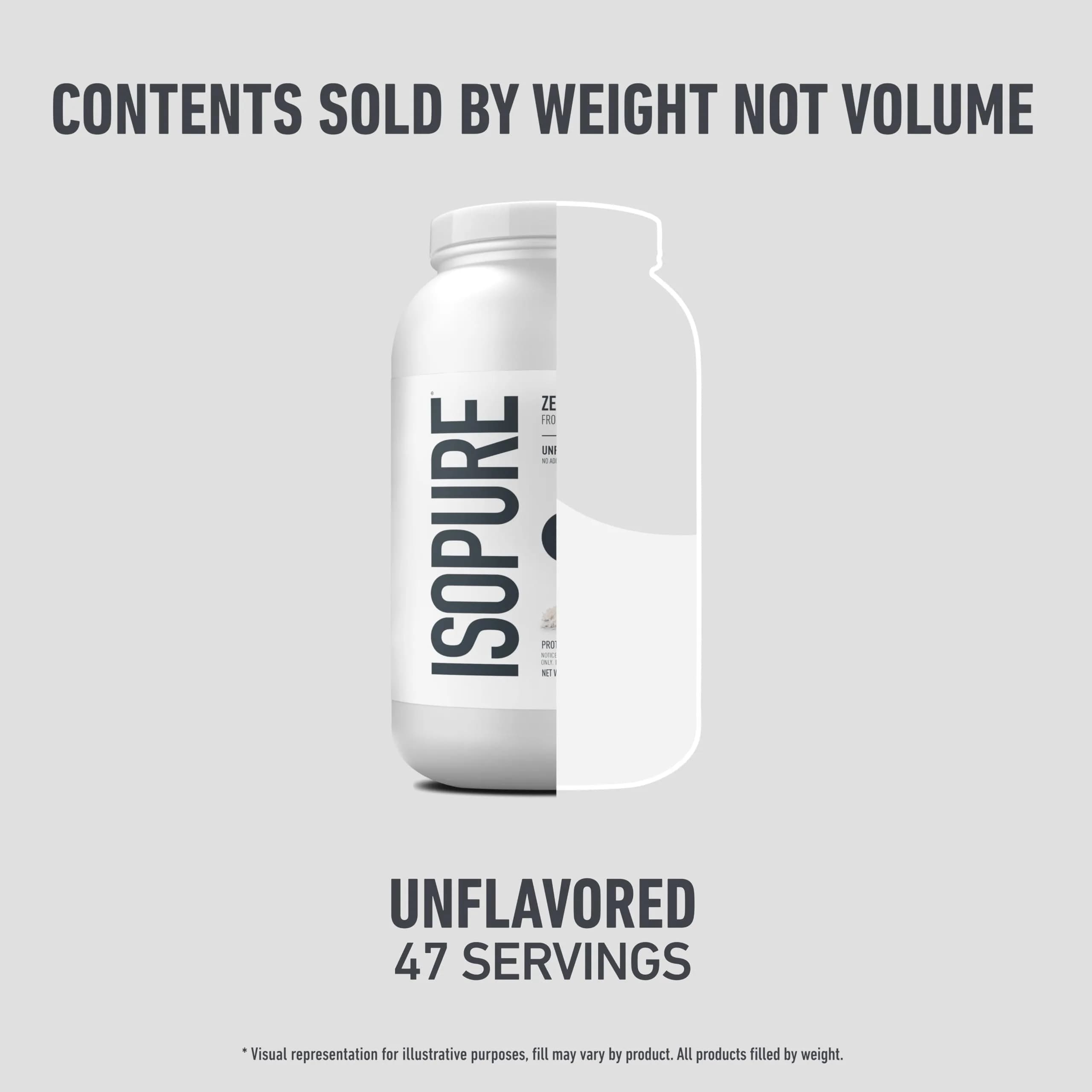 Isopure Zero Carb Whey Protein Isolate Powder Unflavored 2.72 kg (6 lb) | 25g Protein Per Serving, Gluten Free - view 8