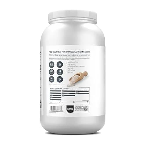 Isopure Zero Carb Whey Protein Isolate Powder Unflavored 2.72 kg (6 lb) | 25g Protein Per Serving, Gluten Free thumbnail 9