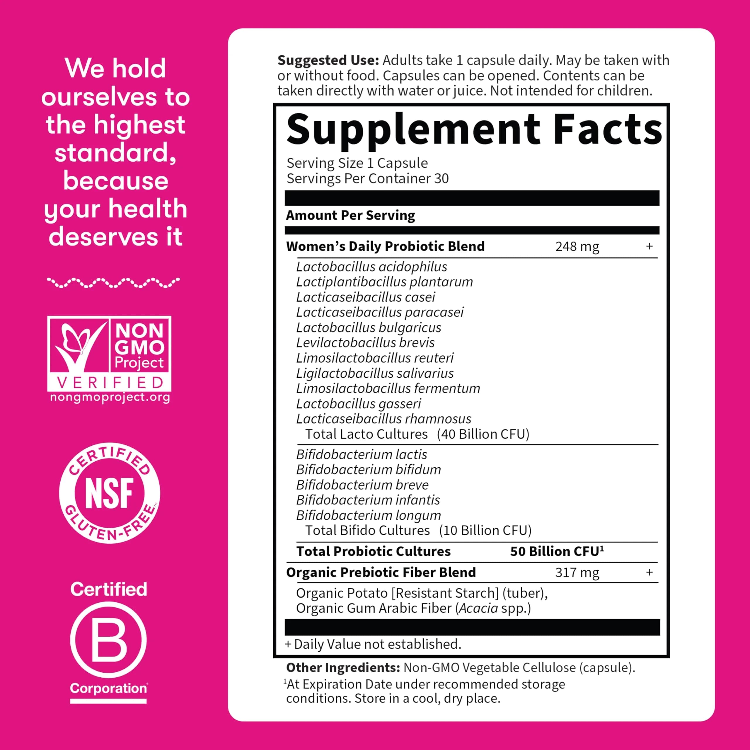 Garden of Life Dr. Formulated Once Daily Women's Probiotics 50 Billion CFU 180 Count (Pack of 6) | Digestive, Immune & Vaginal Health Support - view 6