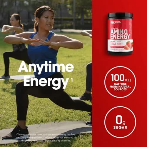 Optimum Nutrition Essential Amin.O. Energy Strawberry Burst 57oz (1.62kg) | Amino Acids & Energy Blend thumbnail 4