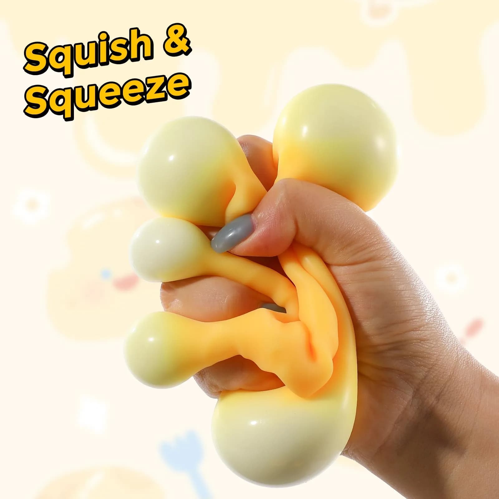 KUBEIJIA Jumbo Cheese Squishy (10cm/4 Inch) | Large Size Stress Relief Fidget Toy - view 4