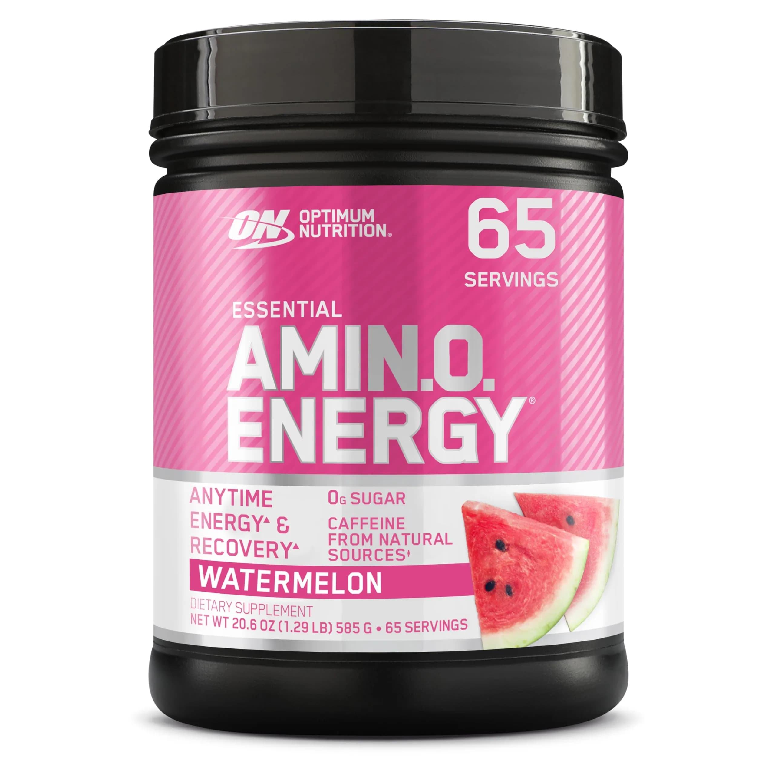 Optimum Nutrition Essential AmiN.O. Energy Watermelon Flavor Pre Workout Powder, 65 Servings | Supports Recovery & Energy - main product image