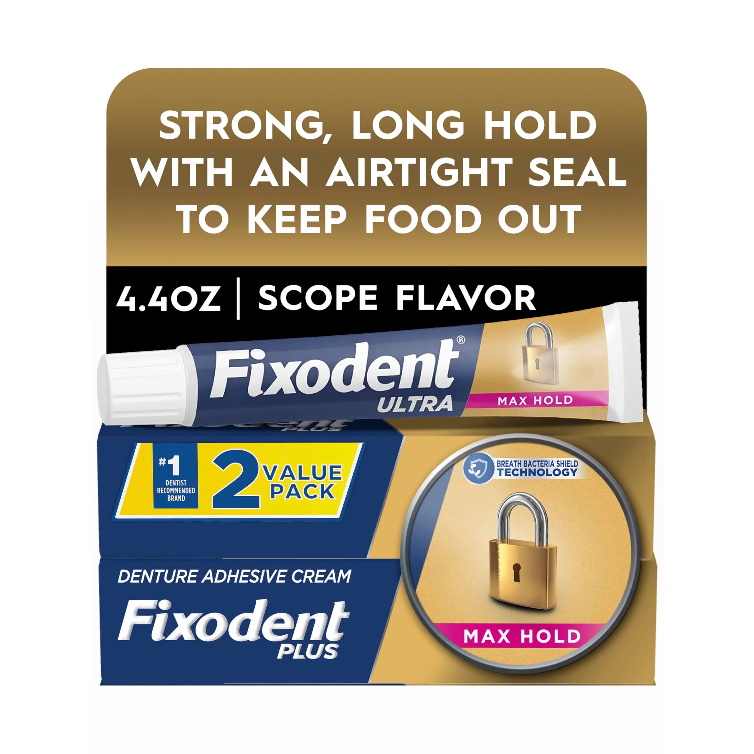 Fixodent Ultra Max Hold Denture Adhesive 2.2 Oz (Pack of 2) | Strongest Hold for Dentures - view 9