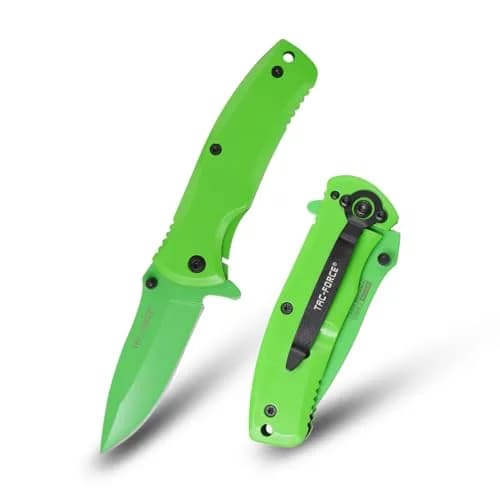 Tac-Force Folding Pocket Knife 2.75" Stainless Steel Blade | Frame Lock, Green thumbnail 1