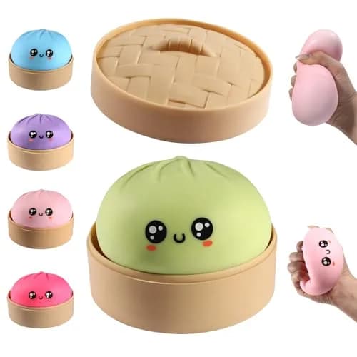 DASDSA Dumpling Squishy Toy, Mystery Box Big Squishy Dumpling Stress Ball, Adult Anxiety Relief Fidget Toy (Green) — Green