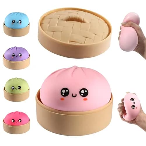 DASDSA Pink Dumpling Squishy Stress Ball Fidget Sensory Toy for Adults Anxiety Relief - main product image