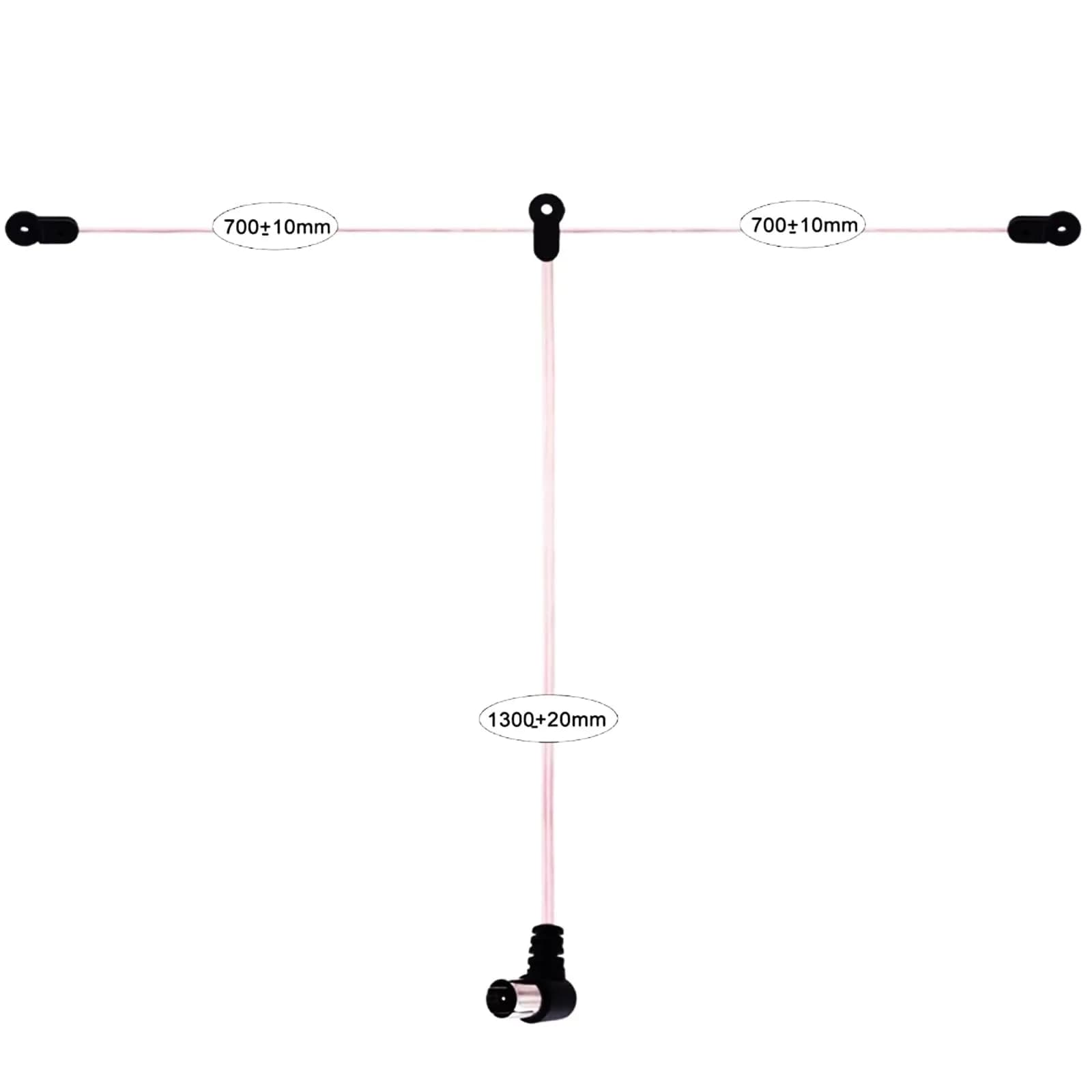 AEDIKO 75 Ohm FM Dipole Antenna & AM Loop Antenna Set | 1.8m (6ft) Cable, 80cm Dipole Length - view 6