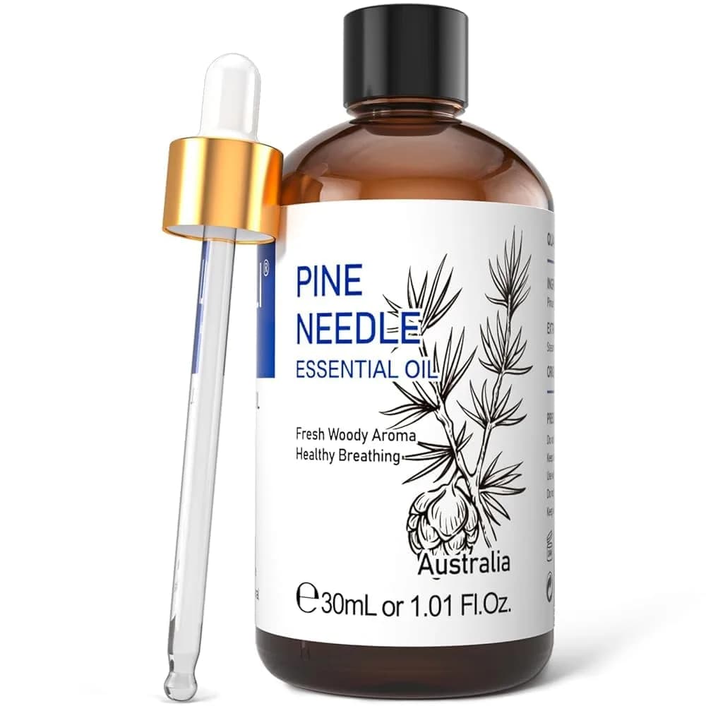 HIQILI Pine Needle Essential Oil 30ml (1.01 Fl Oz) | Fresh Woody Fragrance for Aromatherapy & DIY - main product image
