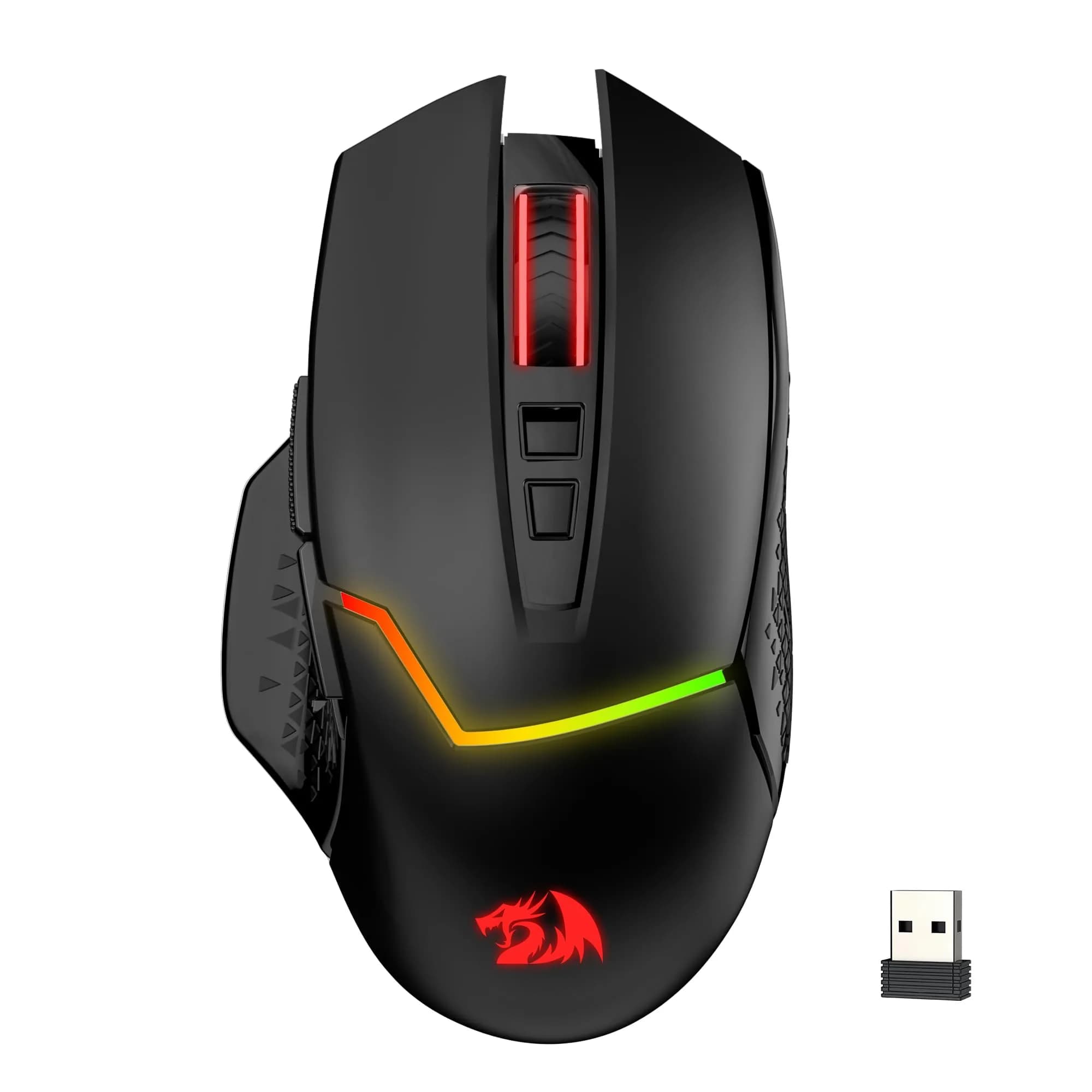 Redragon M690 PRO Wireless RGB Gaming Mouse 8000 DPI | Ergonomic, 8 Macro Buttons, 87H Battery — M690 MAX
