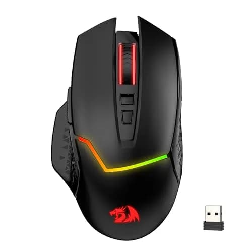Redragon M690 MAX Wireless RGB Gaming Mouse 12800 DPI | 7 Macro Buttons, Rechargeable, Tri-Mode Connectivity thumbnail 1