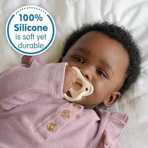 Dr. Brown's HappyPaci Silicone Pacifier 0-6m, 4-Pack | BPA-Free Soothing for Sensitive Gums thumbnail 5