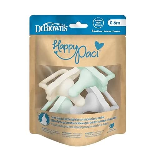 Dr. Brown's HappyPaci Silicone Pacifier 0-6m, 4-Pack | BPA-Free Soothing for Sensitive Gums thumbnail 9