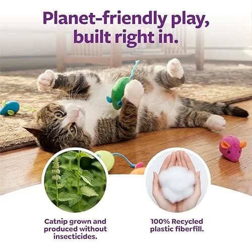 SmartyKat Skitter Critters Catnip Mice Plush Cat Toy Value Pack 15-Pack | Stimulating Play for Cats & Kittens thumbnail 5