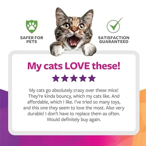 SmartyKat Skitter Critters Catnip Mice Plush Cat Toy Value Pack 15-Pack | Stimulating Play for Cats & Kittens thumbnail 6