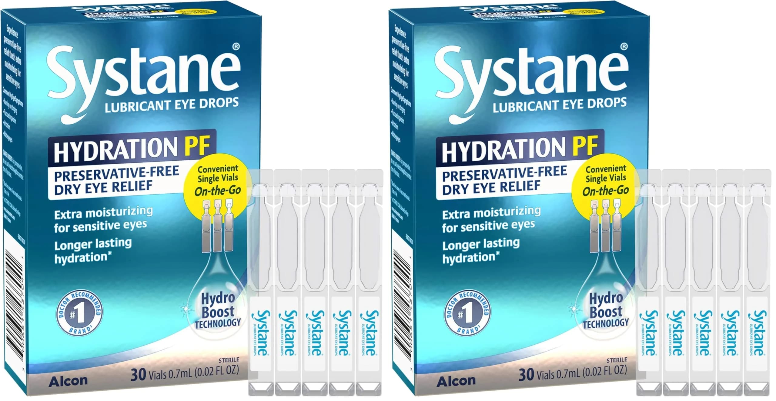 Systane Hydration Preservative-Free Lubricant Eye Drops 0.6 Fl Oz | Long-Lasting Dry Eye Relief for Moderate Dry Eyes — Transparent