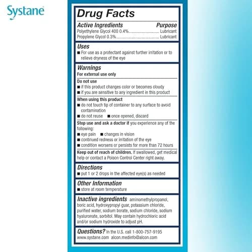 Systane Hydration Preservative-Free Lubricant Eye Drops 0.6 Fl Oz | Long-Lasting Dry Eye Relief for Moderate Dry Eyes thumbnail 4