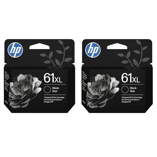HP 61XL Black Ink Cartridges 2-Pack | High-Yield 720 Pages Total | Fade-Resistant for HP Printers thumbnail 1