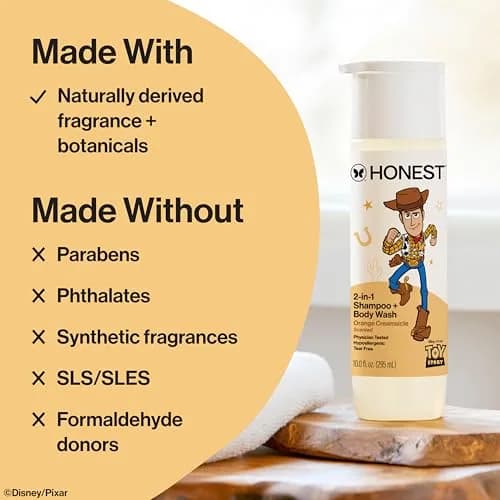 The Honest Company Shampoo + Body Wash, Orange Creamsicle, 295ml (10 Fl Oz) | Tear-Free 2-in-1 for All Hair & Skin Types - view 4