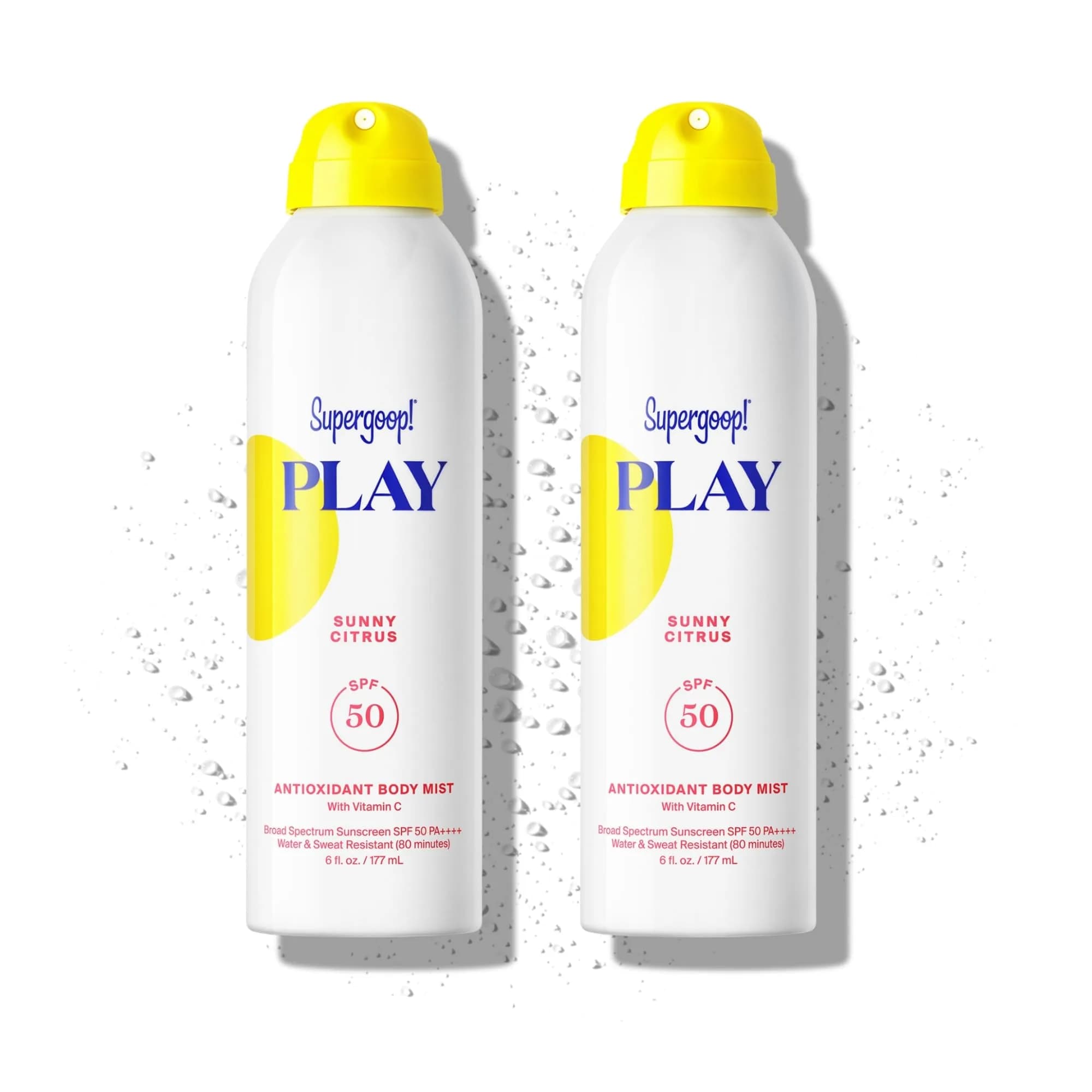 Supergoop! PLAY Antioxidant Body Mist SPF 50 Spray, 6 fl oz (177 ml) | Broad Spectrum Sunscreen for Active Days - main product image