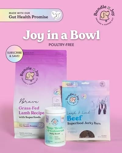 Bundle x Joy Lamb Probiotic Dog Food 8lb | Grain-Free, Poultry-Free, Energy Dense thumbnail 9