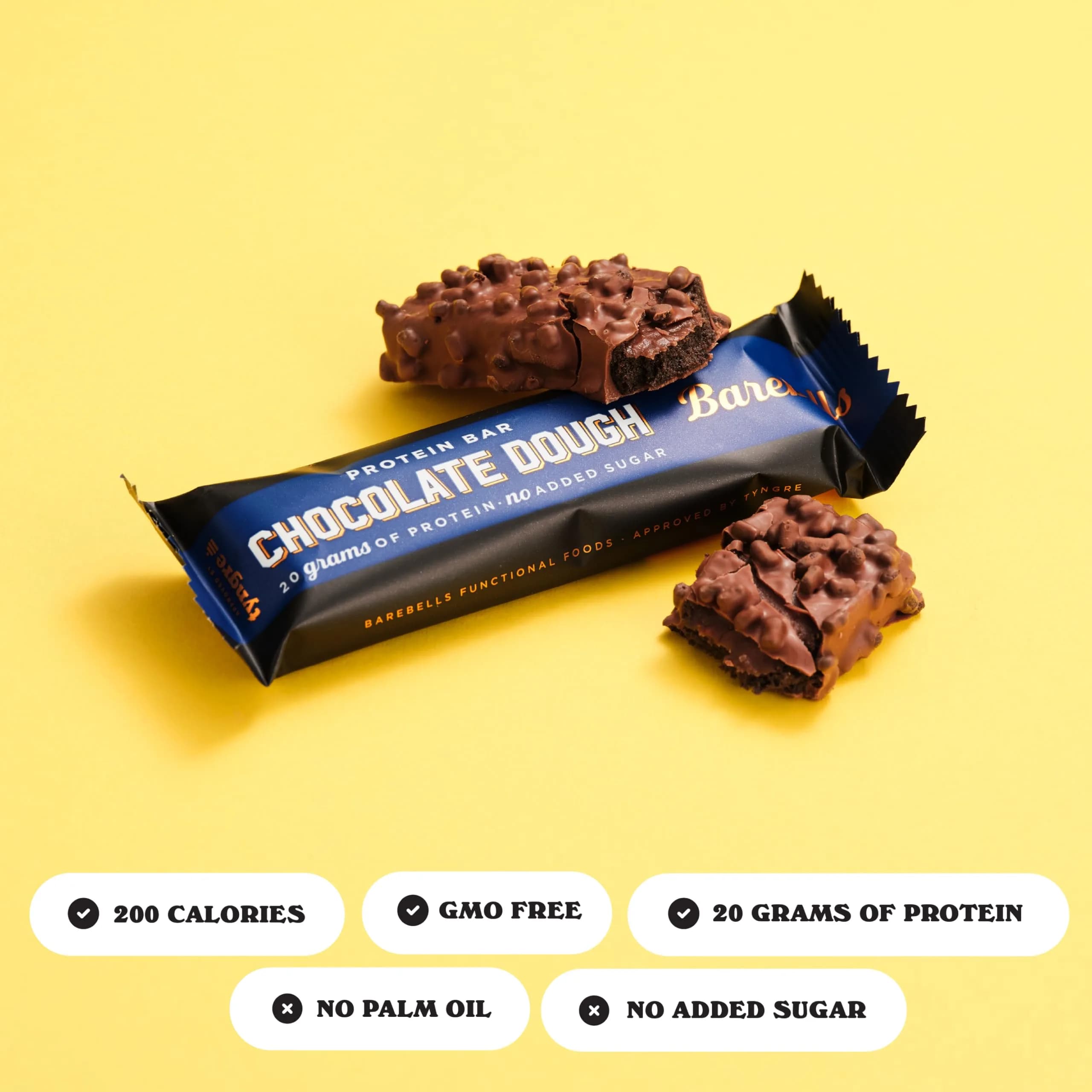 Barebells Chocolate Dough Protein Bars 12 Count | 20g High Protein Snack Bar - view 2