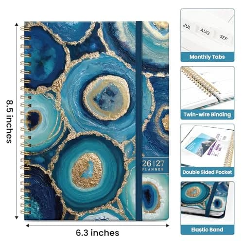 Taja 2026-2027 Academic Planner 6.3"x8.5" (A5) | Monthly & Weekly Jul 2026-Jun 2027 Planner Calendar thumbnail 4